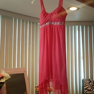 Coral pink dress